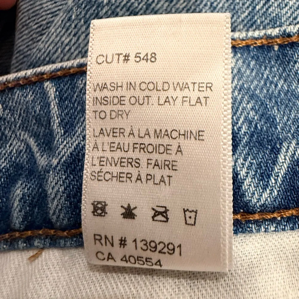 BLDWN Vintage Straight Denim 100% Cotton Women's Button Zip Pockets Vintage Blue - Picture 11 of 17